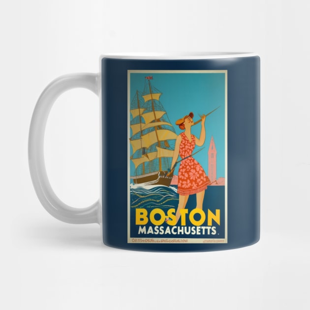 A Vintage Travel Art of Boston - Massachusetts - US by goodoldvintage